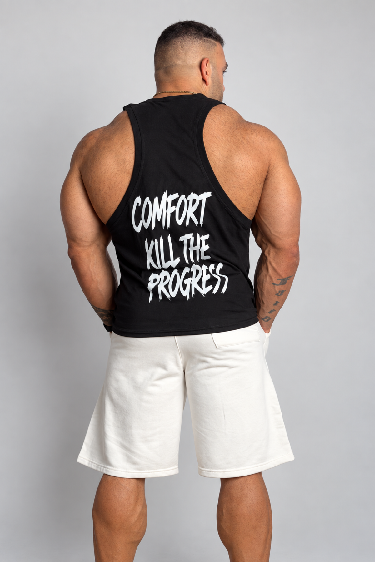 Comfort Kills the Progress – Sleeveless Black – GRINDX ATHLETIC, άποψη 1/3