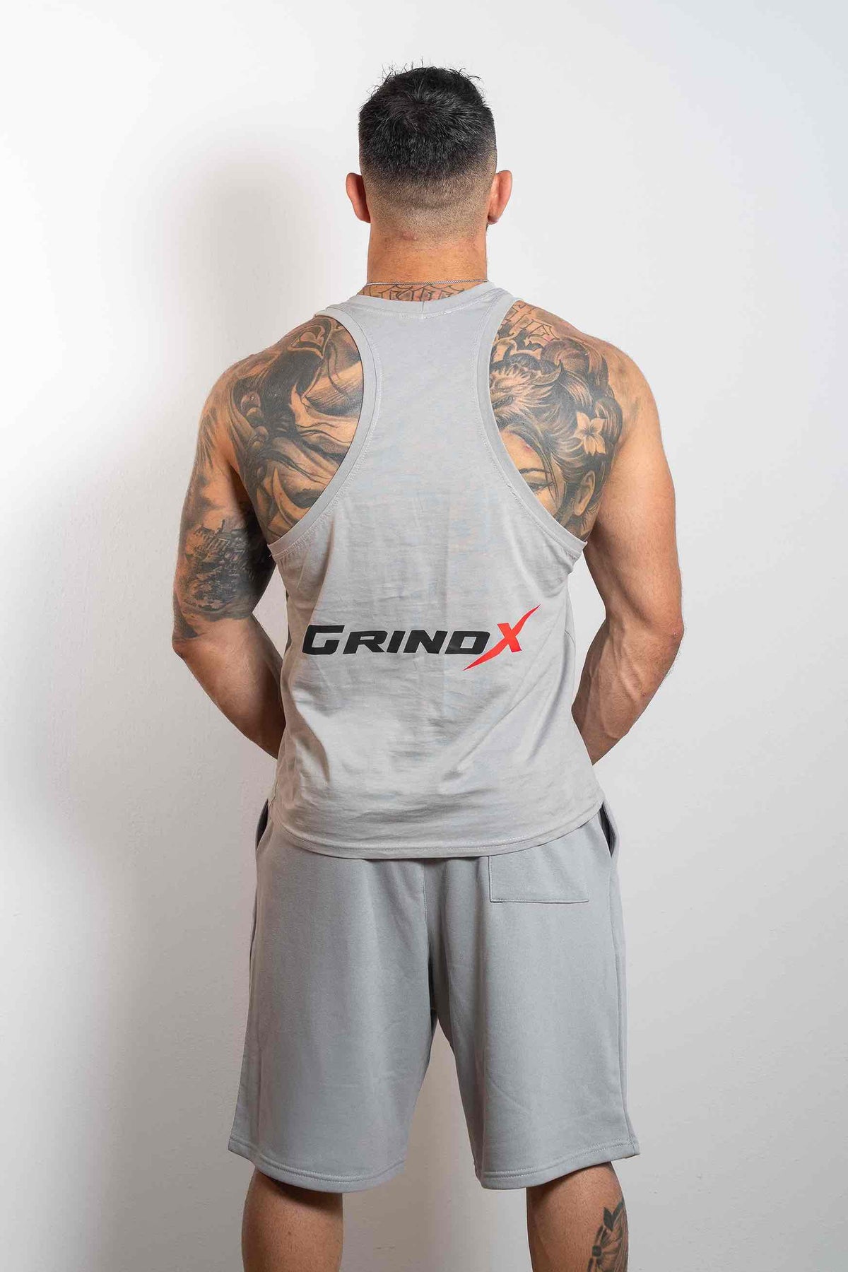 GRINDX Horizontal – Sleeveless Grey – GRINDX ATHLETIC, άποψη 3/3