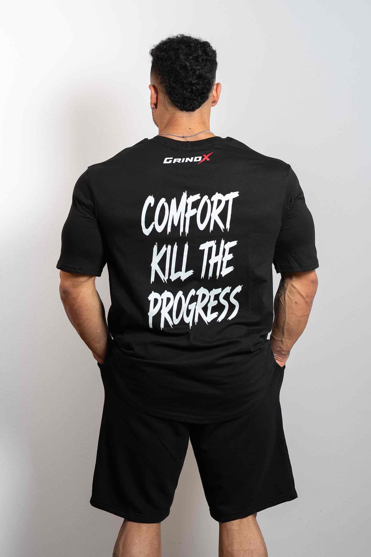 Comfort Kills the Progress – Oversized T-Shirt Black – GRINDX ATHLETIC, άποψη 3/3