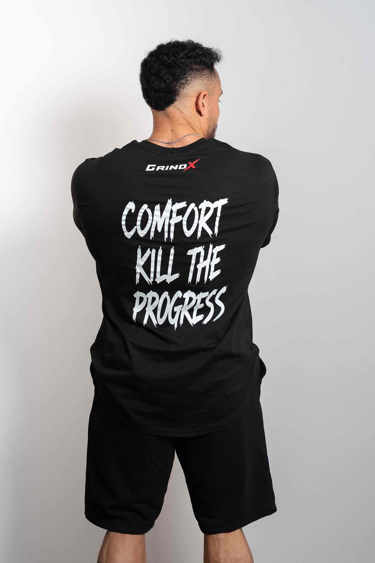Comfort Kills the Progress – Oversized T-Shirt Black – GRINDX ATHLETIC, άποψη 2/3