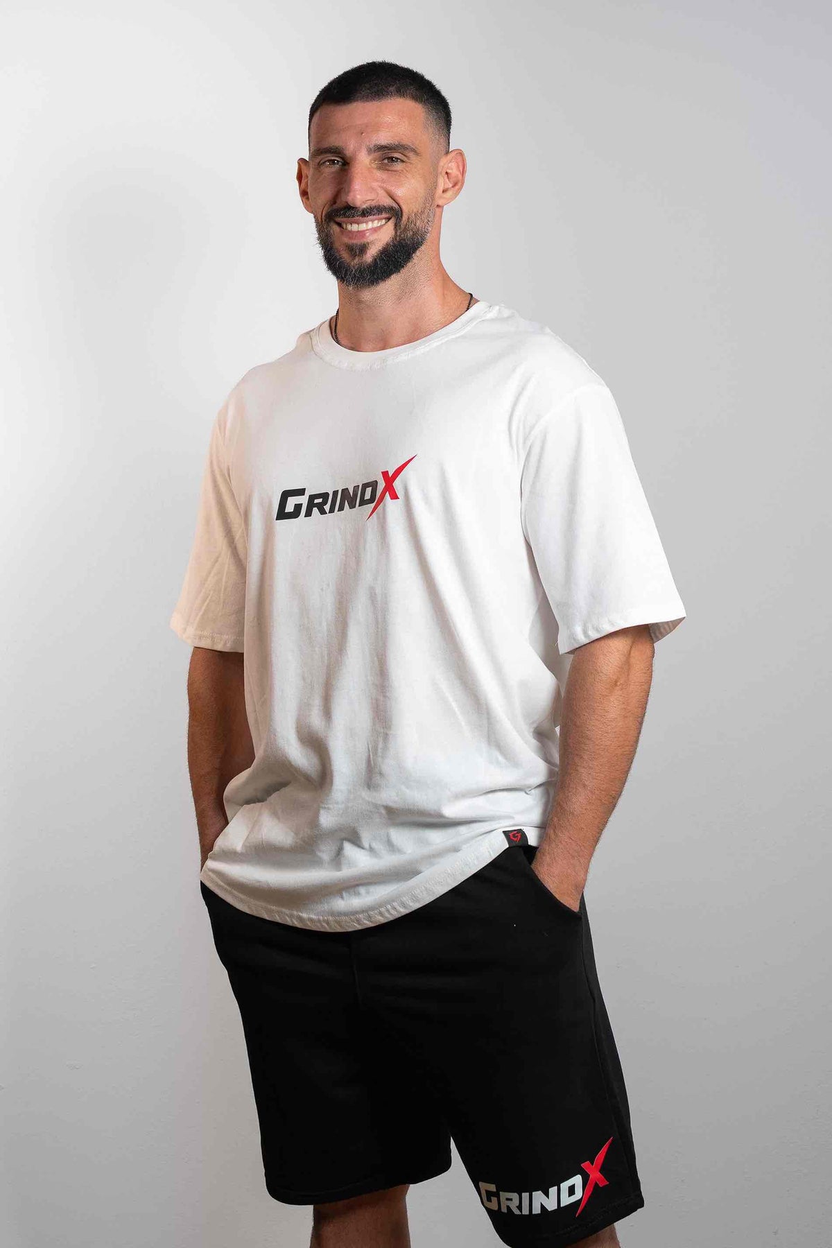 Hungry for More – Oversized T-Shirt White – GRINDX ATHLETIC, άποψη 2/3