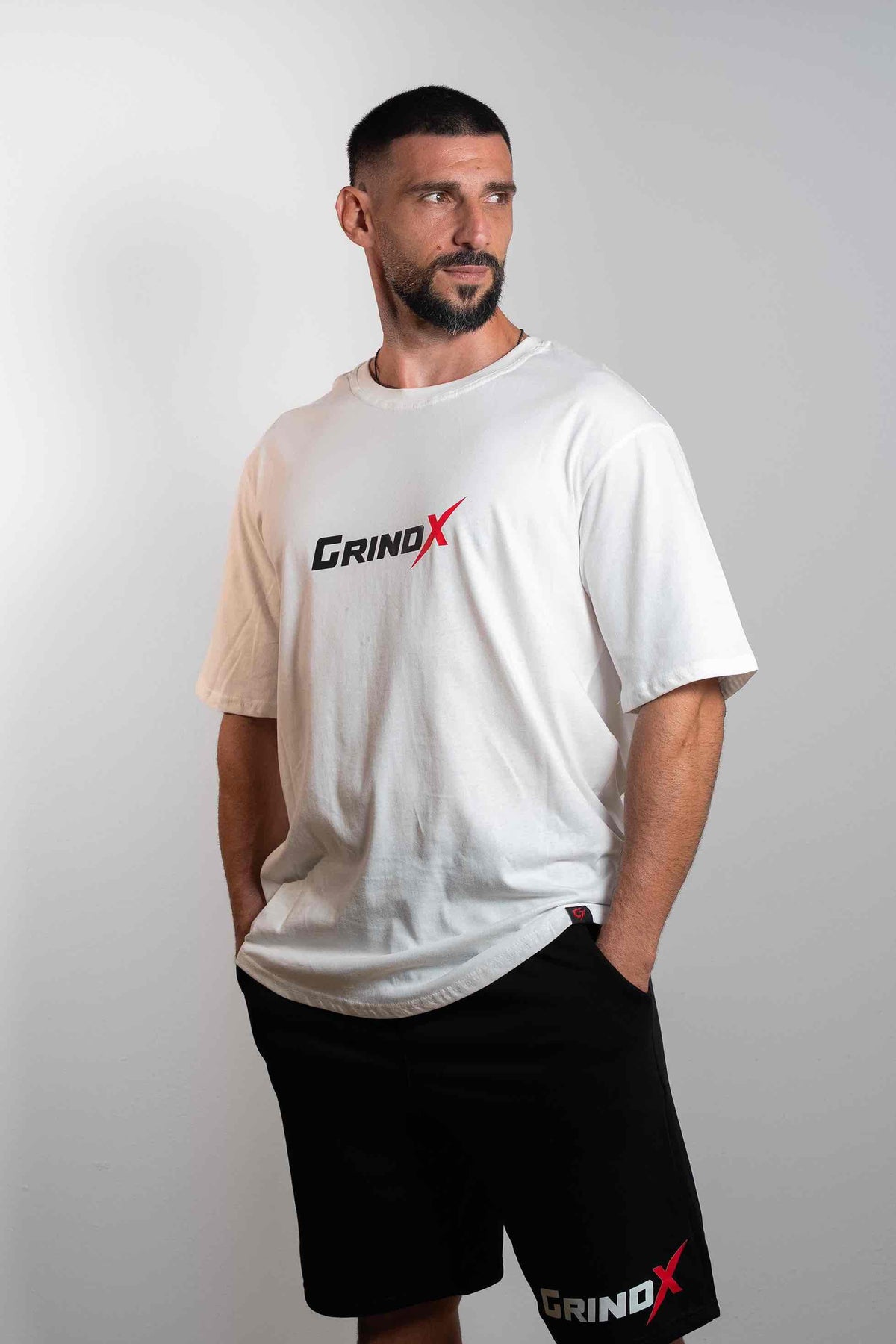 Hungry for More – Oversized T-Shirt White – GRINDX ATHLETIC, άποψη 3/3