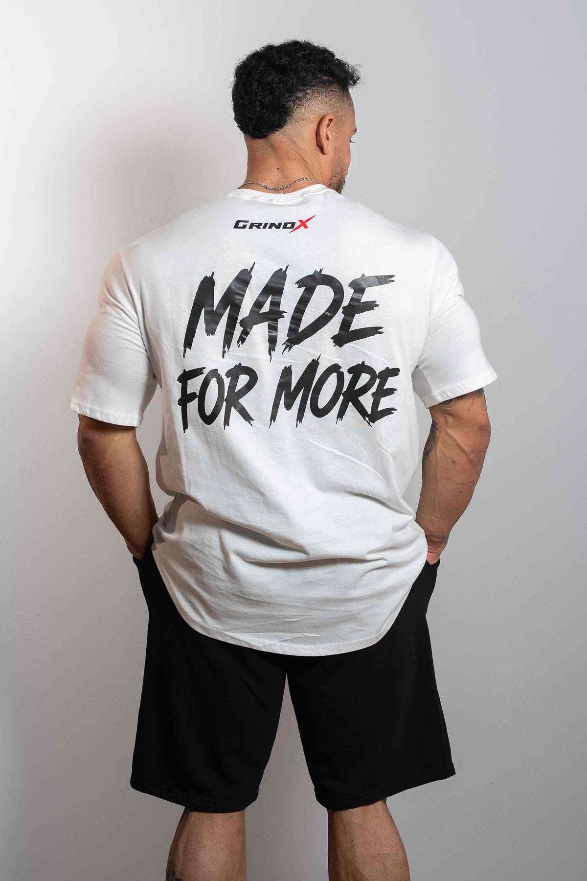 Made for More – Oversized T-Shirt White – GRINDX ATHLETIC, άποψη 2/3