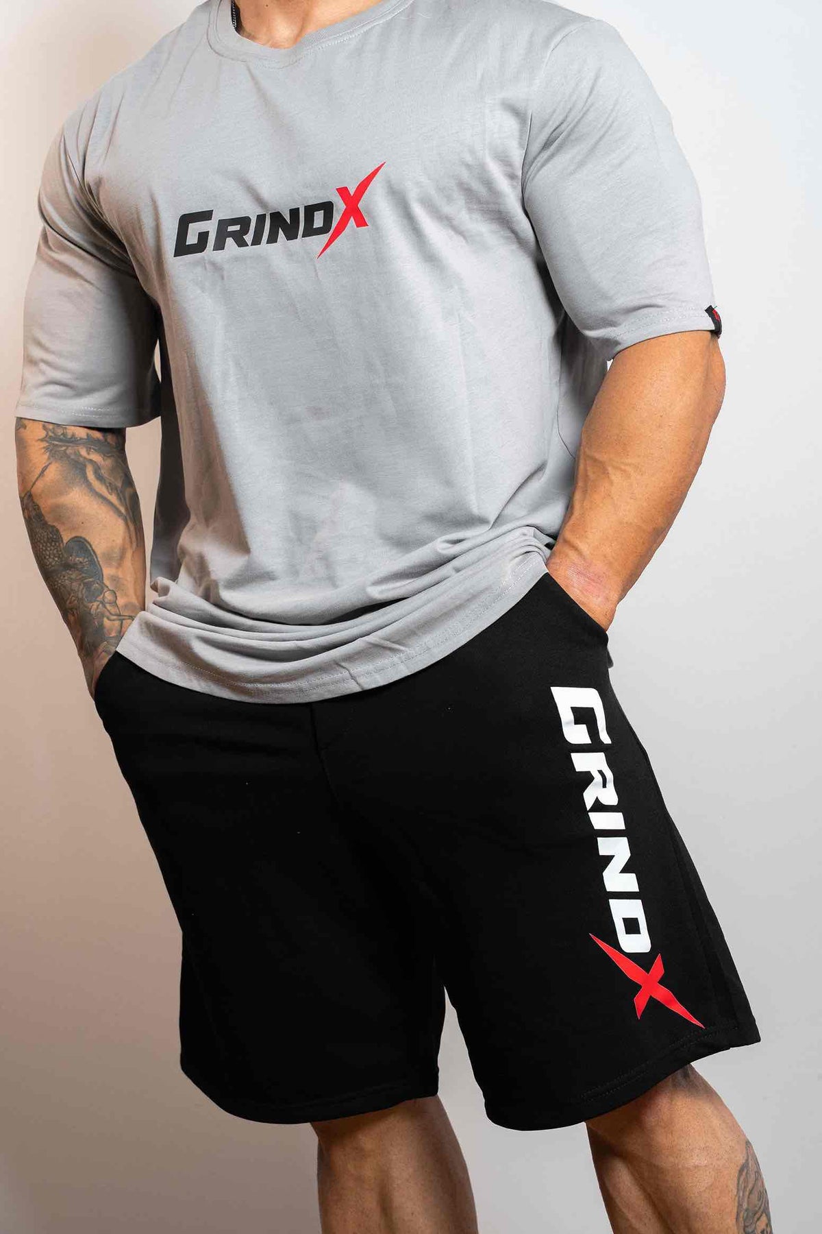 No Risk, No Story – Oversized T-Shirt Grey – GRINDX ATHLETIC, άποψη 2/3