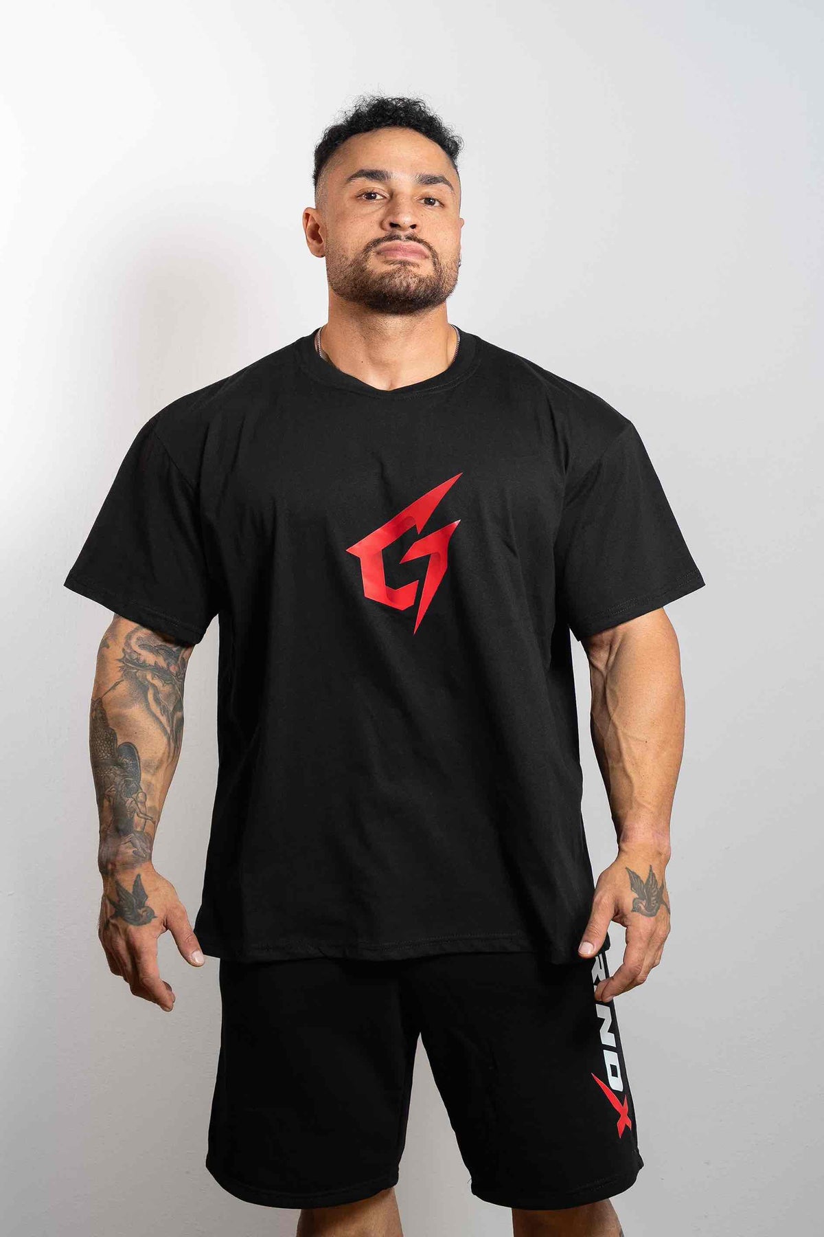 GRINDX Horizontal – Oversized Box T-Shirt Black – GRINDX ATHLETIC, άποψη 3/3