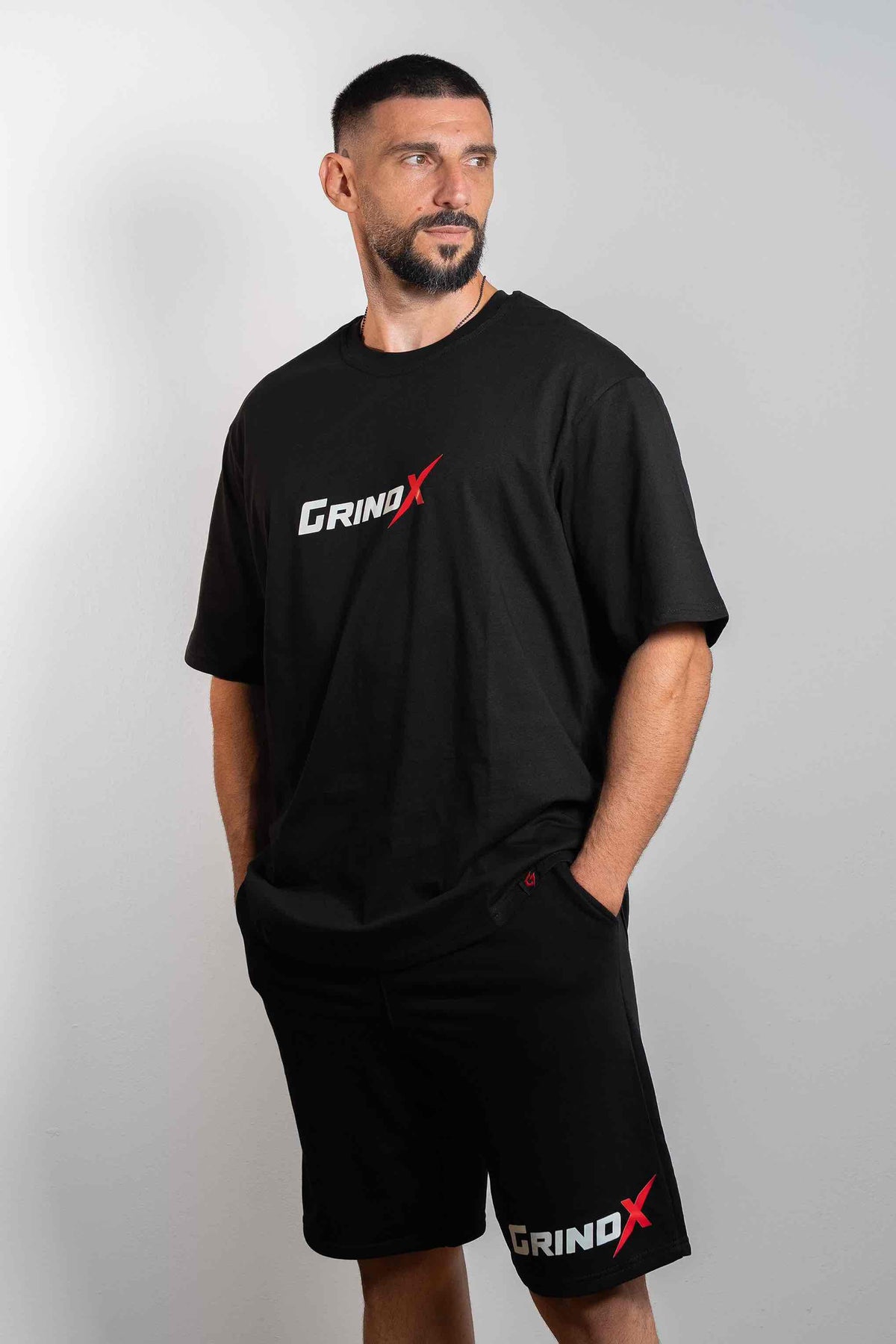 No Risk, No Story – Oversized T-Shirt Black – GRINDX ATHLETIC, άποψη 2/3