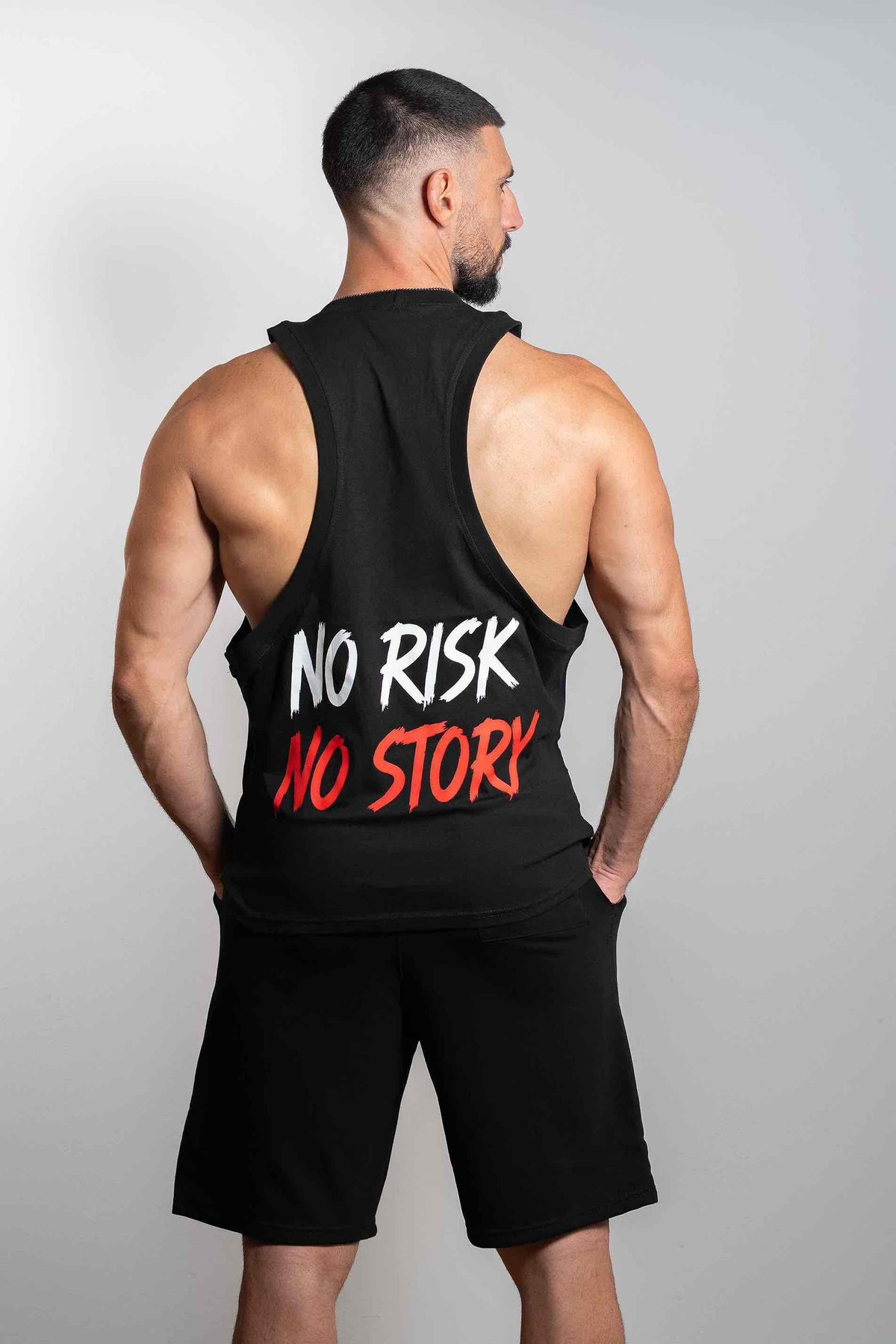 No Risk, No Story – Sleeveless Black – GRINDX ATHLETIC, άποψη 3/3