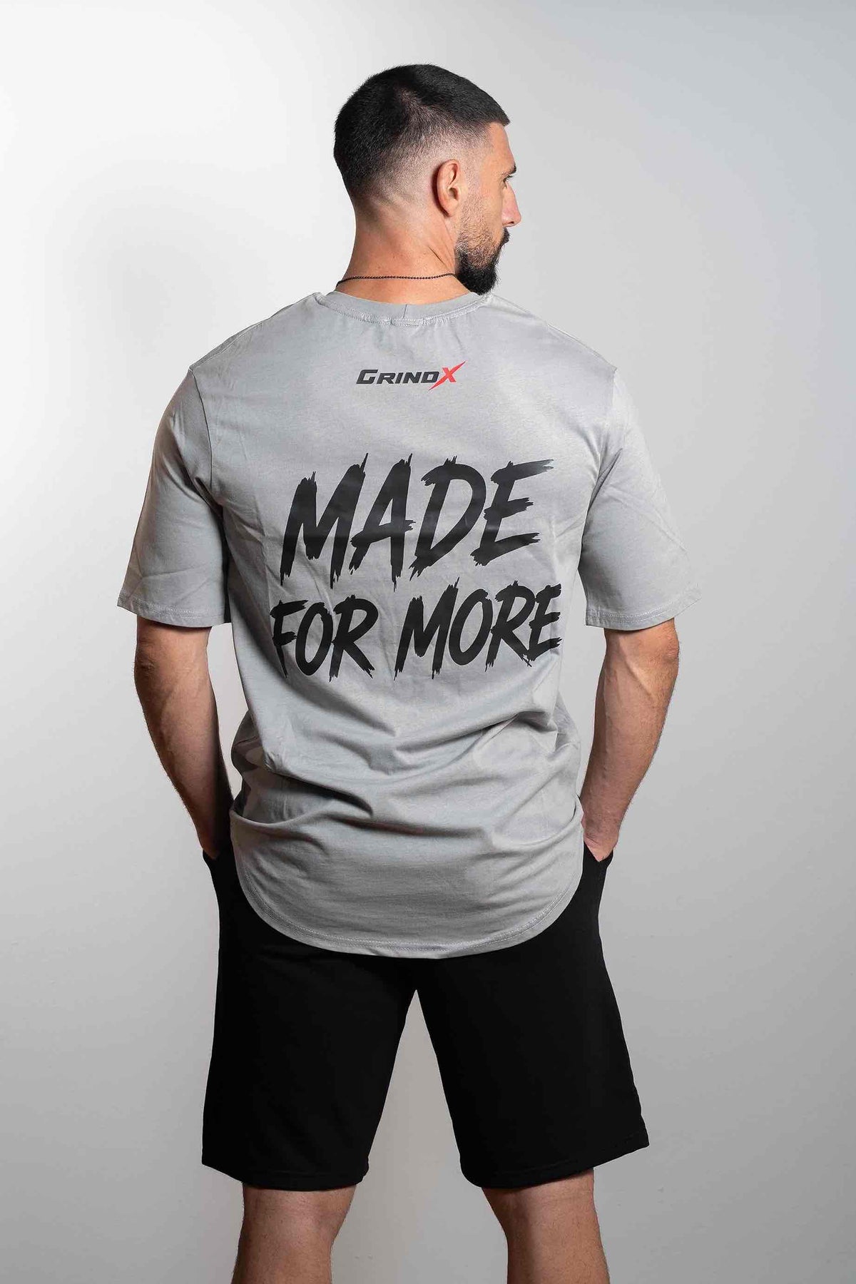 Made for More – Oversized T-Shirt Grey – GRINDX ATHLETIC, άποψη 3/3