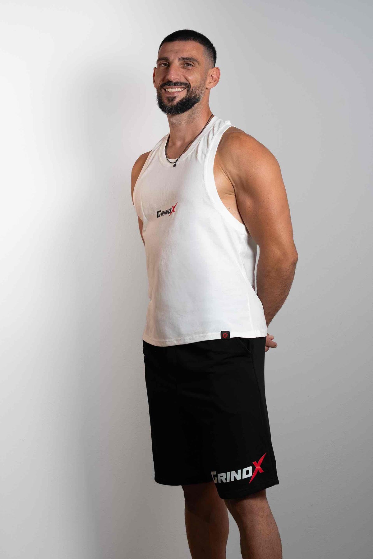 No Risk, No Story – Sleeveless White – GRINDX ATHLETIC, άποψη 3/3