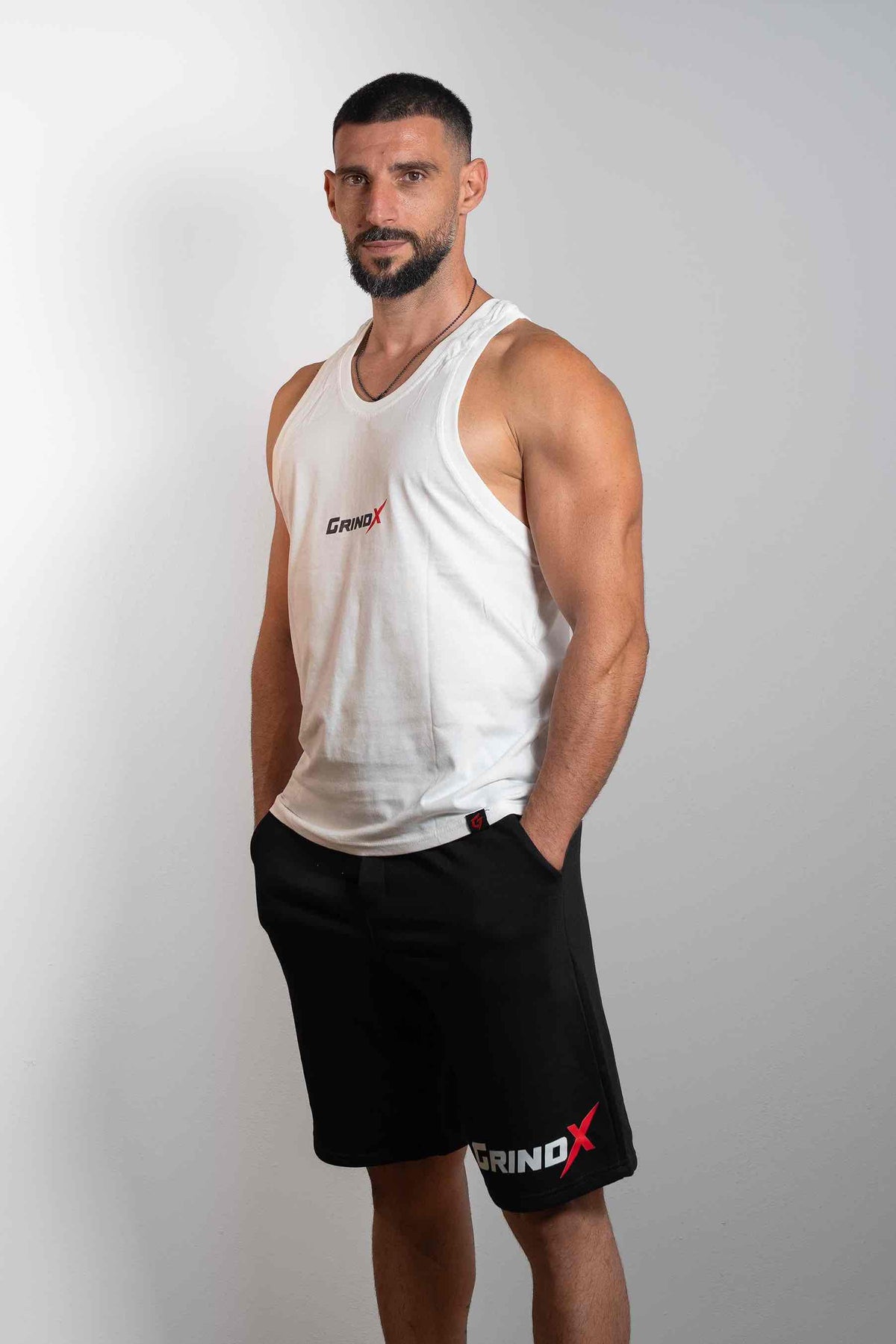 Comfort Kills the Progress – Sleeveless White – GRINDX ATHLETIC, άποψη 2/3