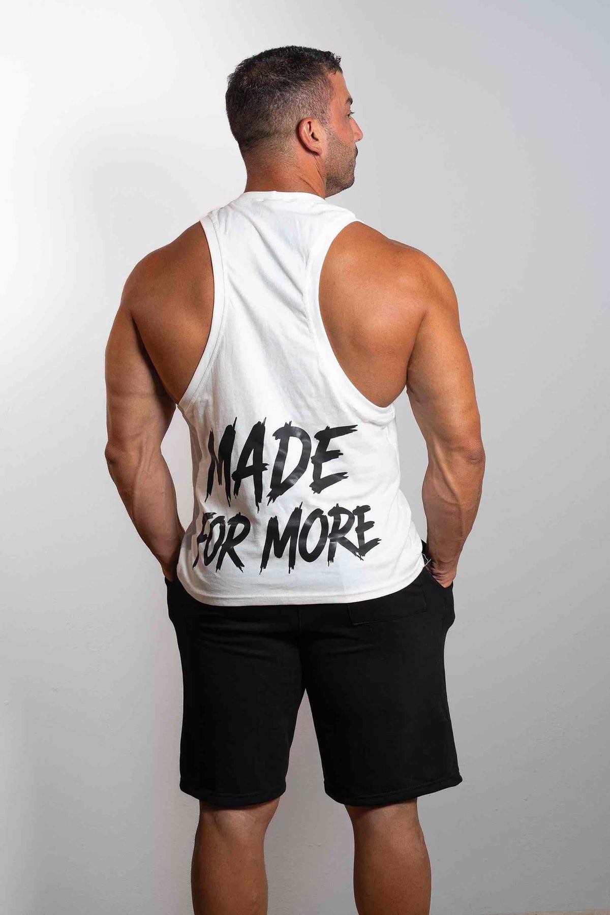 Made for More – Sleeveless White – GRINDX ATHLETIC, άποψη 2/3