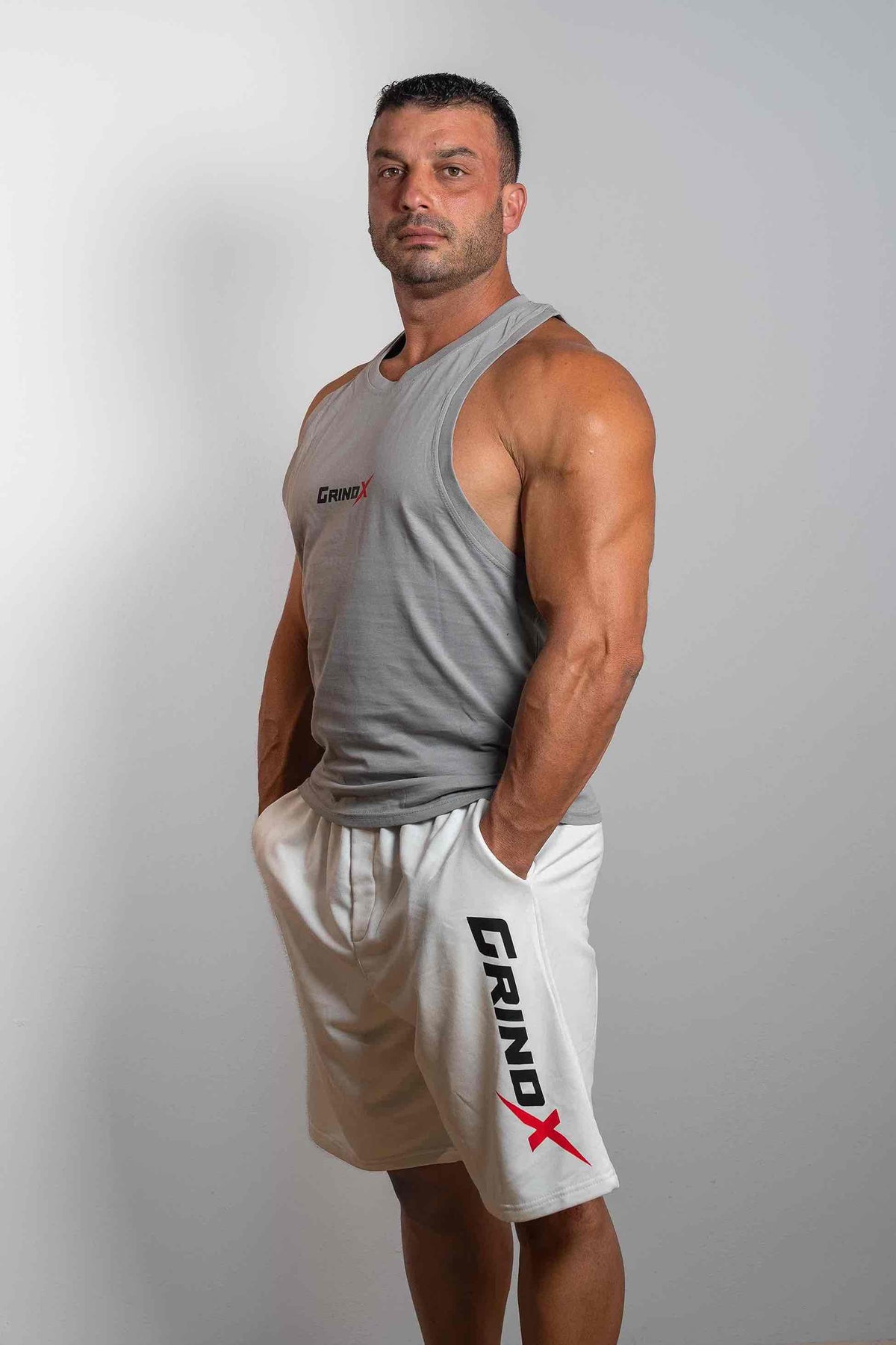 Hungry for More – Sleeveless Grey – GRINDX ATHLETIC, άποψη 2/3