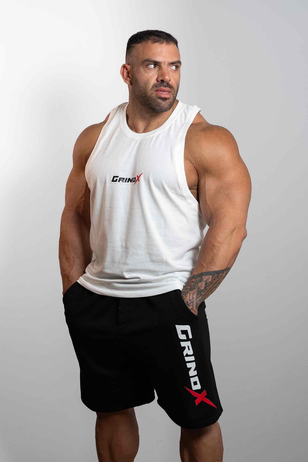GRINDX Vertical – Sleeveless White – GRINDX ATHLETIC, άποψη 3/3