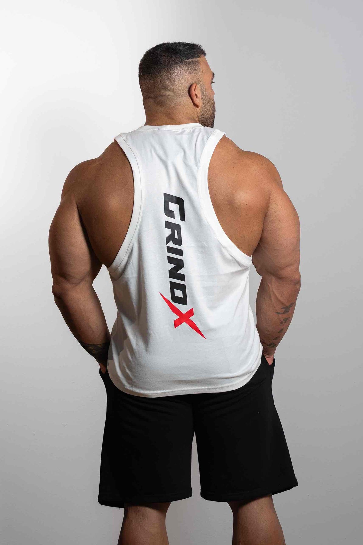 GRINDX Vertical – Sleeveless White – GRINDX ATHLETIC, άποψη 1/3