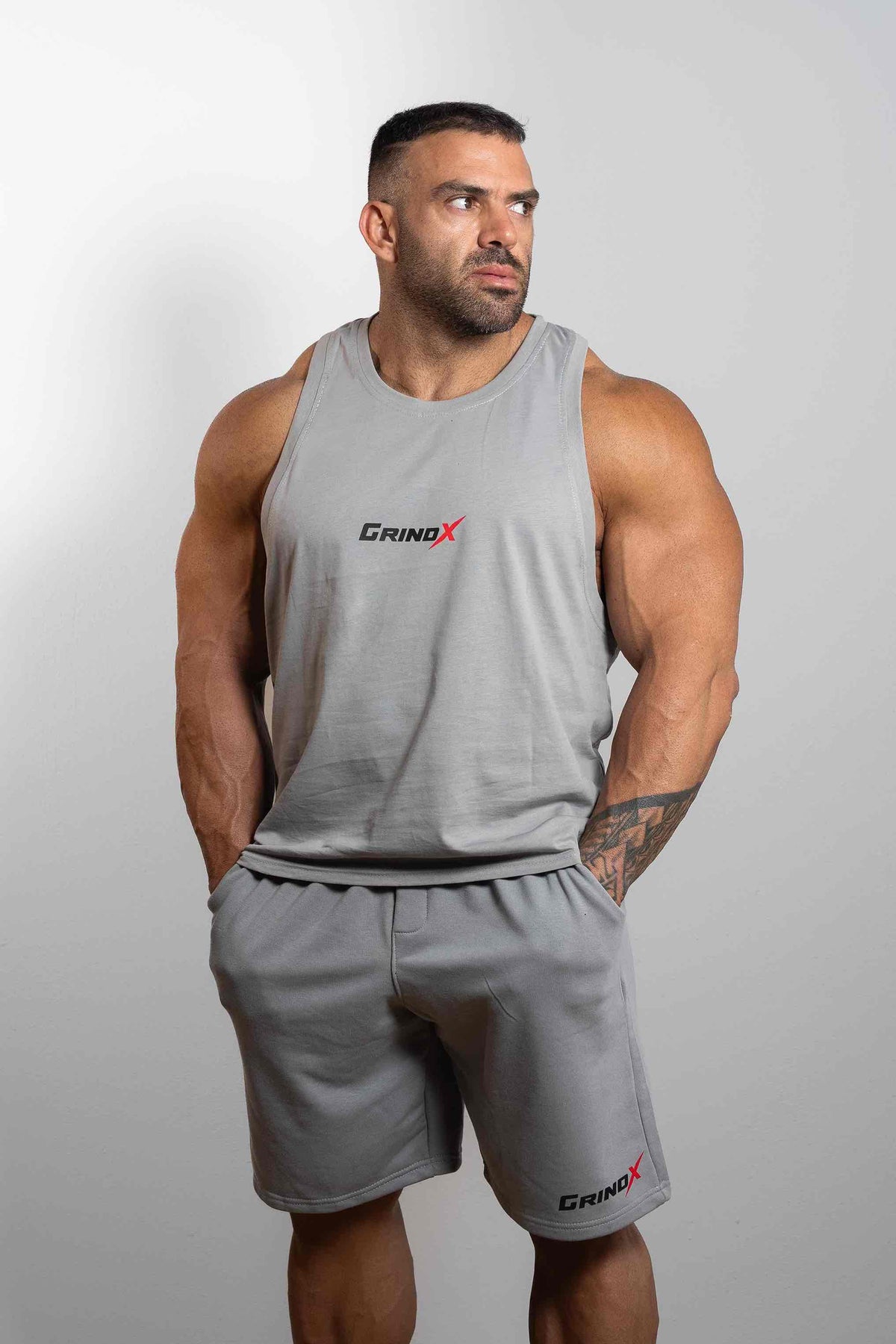 Comfort Kills the Progress – Sleeveless Grey – GRINDX ATHLETIC, άποψη 2/3