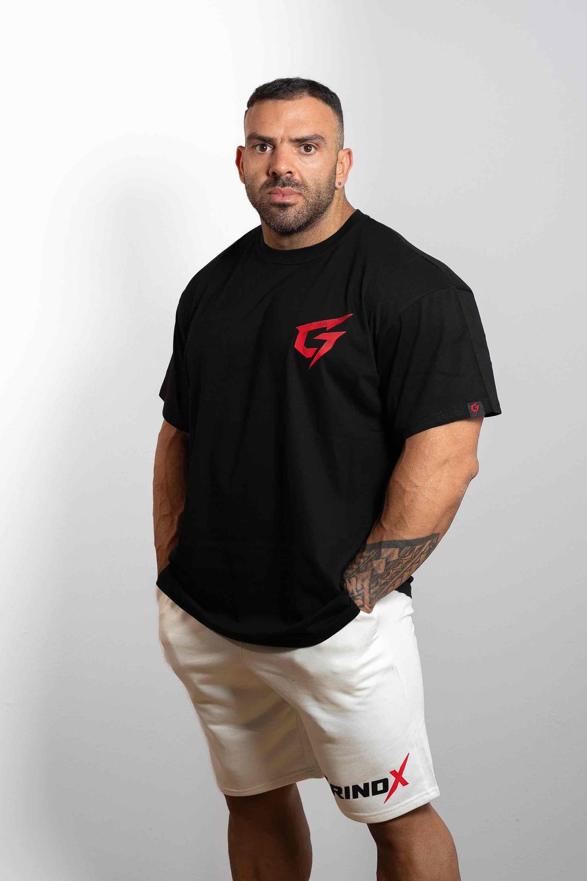 GRINDX Vertical – Oversized Box T-Shirt Black